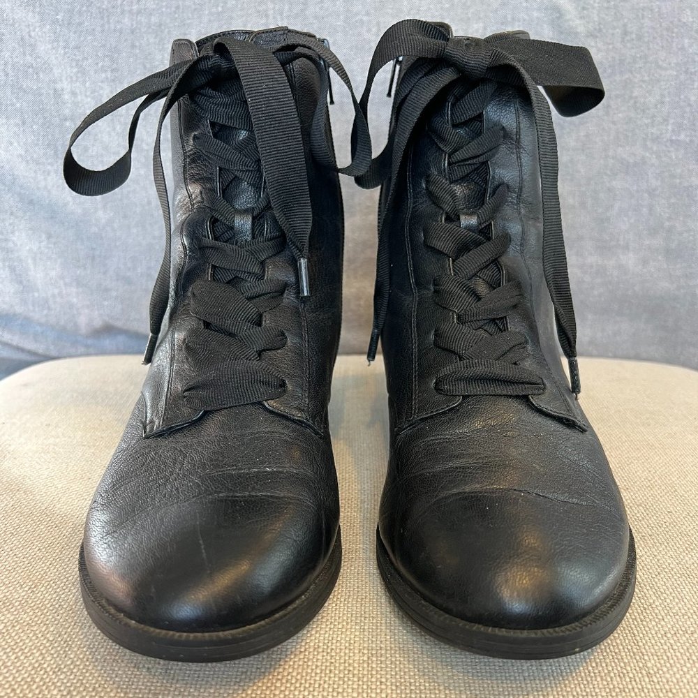 Vionic Black Size 9 Lace Up Boots